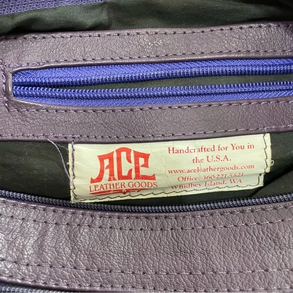 Ace Leather Goods Purple Leather Concealment Purse - Picture 9 of 9